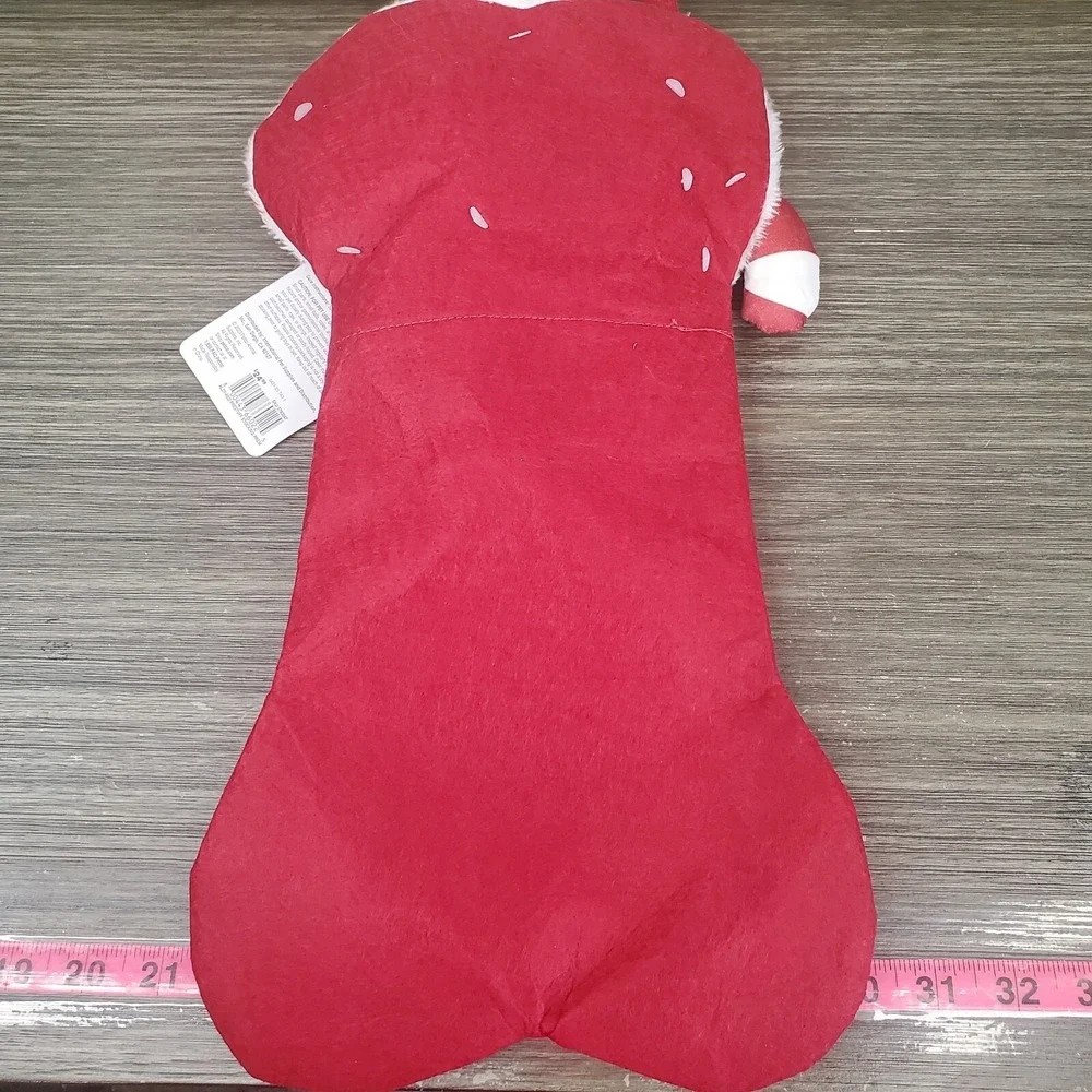 Merry Makings Red Premium Pre-stuffed Pet Stocking Dog‎ Toys, Medium Bone Shape
